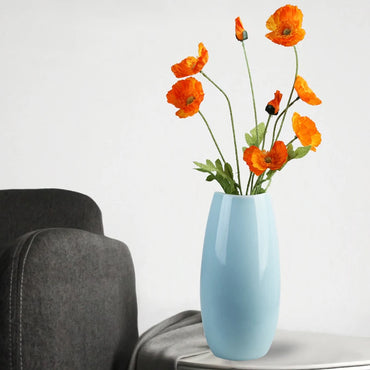 NEW Modern Ceramic Vase Nordic Home Decoration Pure White Cyan Table Vase  Dry Flower Arrangement Creative Living Room Decor