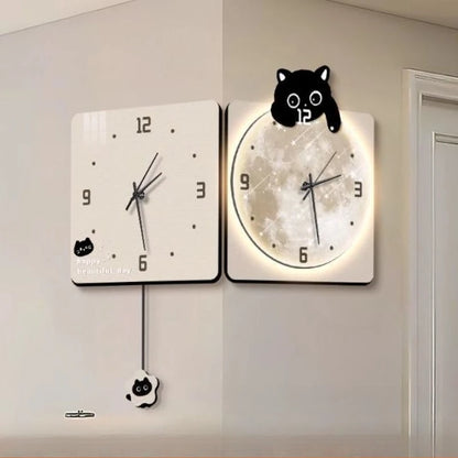 Modern Corner Wall Clock Large Interior Wall Clock Led Digital Watch Luxury Living Room Decorations Home Decoration Accessories