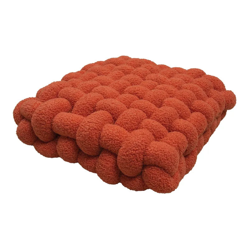 Nordic INS Lamb Velvet Square Woven Chair Pad Sofa  Cuion Plu Pillow Decorative Bay Window Pad Office Area Coffee op