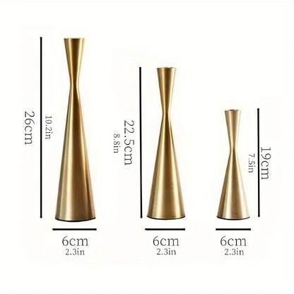 Bronze/Black Set of 3 Candlestick Sets Small Waist