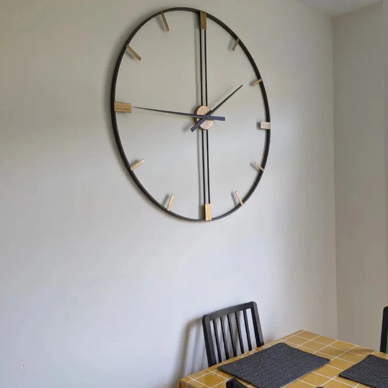 Large Luxury Silent Wall Clock Modern Design Minimalist Decoration Metal Nordic Creative Wall Watch Home Decor Living Room Gift