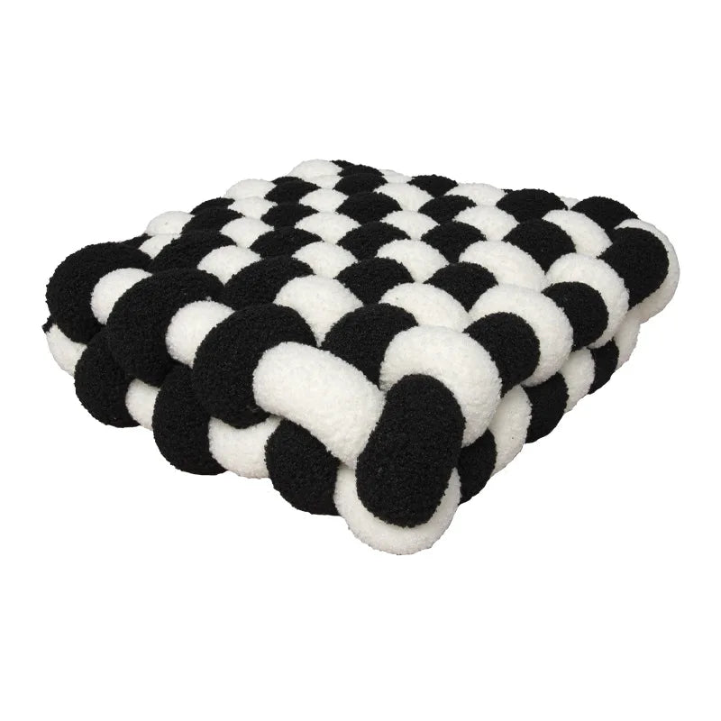 Nordic INS Lamb Velvet Square Woven Chair Pad Sofa  Cuion Plu Pillow Decorative Bay Window Pad Office Area Coffee op