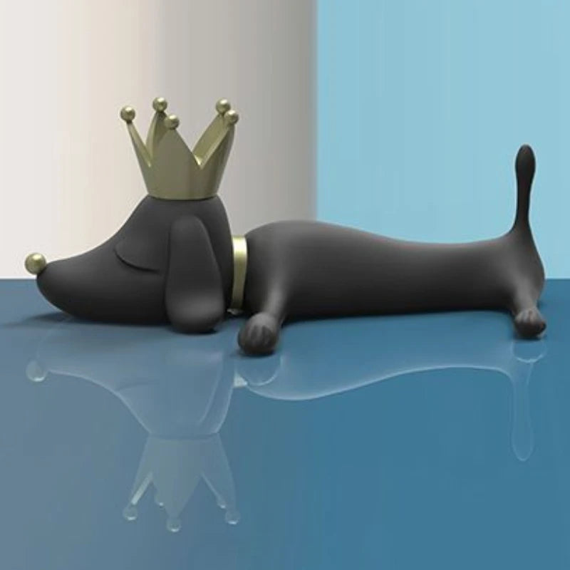 Creative Dog Figurines Art Modern Nordic Miniatures Sculpture Aesthetic Elegant Sculptures Lonesome Dog Figurine Table Decor