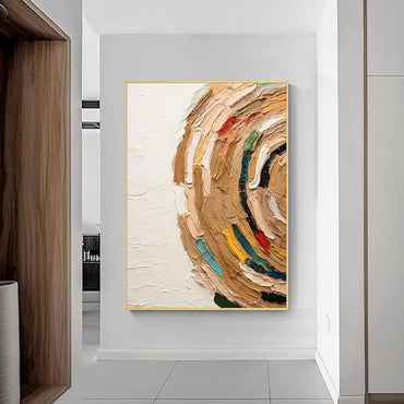 Dafeng Village Pic 100% Hand Painted Modern Abstract Oil Painting On Canvas Wall Art  For Living Room Home Decoration No Frame