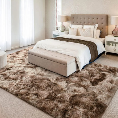VIKAMA Tie-dye Carpet Living Room Coffee Table Cushion Shaggy Washable Bedroom Modern Scandinavian Soft Cozy Mat Home Decor Rug