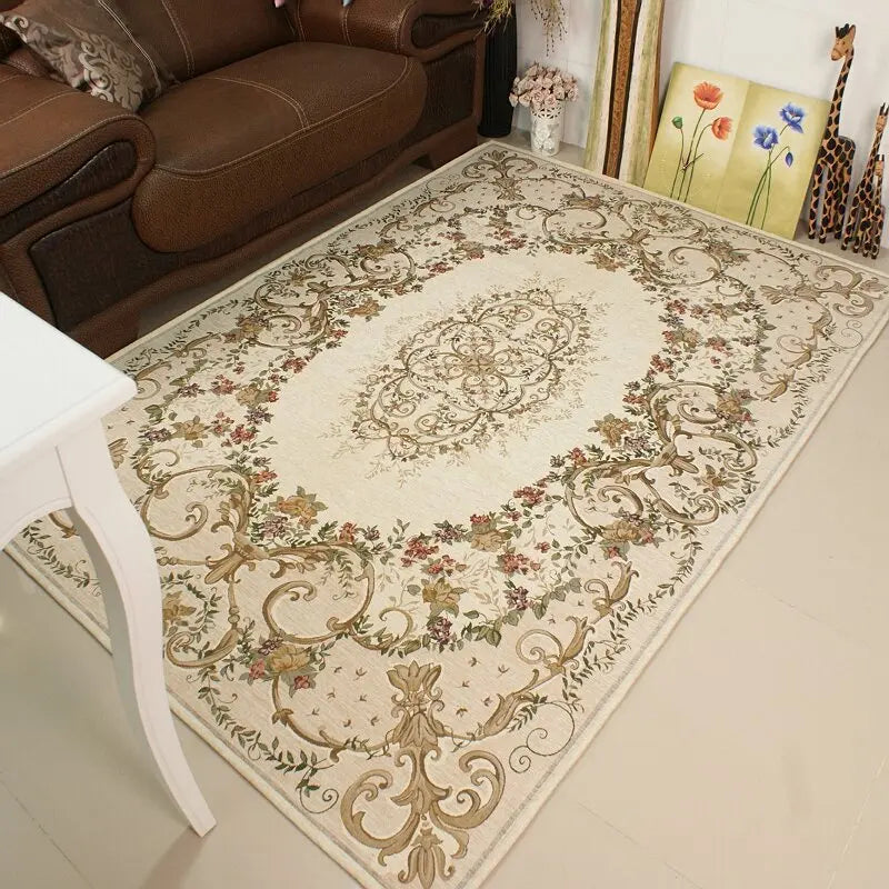 Europe Pastoral Carpets For Living Room Home Carpet Bedroom Sofa Coffee Table Floor Rug Rectangle Countryside Mat Study Area Rug