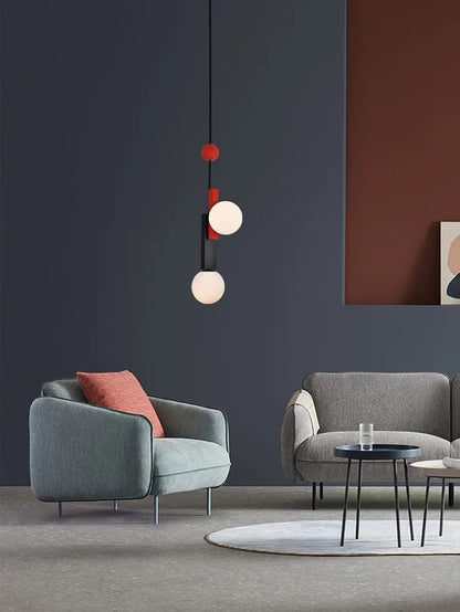 Modern Art Creative Design Indoor Home Decor Lighting Fixtures Loft Color Hanging Lamp Nordic Led Glass Pendant Lights Luminaire