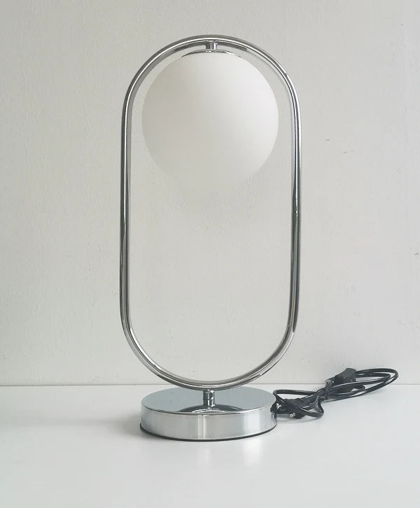 OUDELADI  Frosted Glass ball Table Lamp Gold Silver Brass Black Desk lamp Home Decor Study Bedroom Lighting fixtures