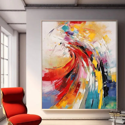 Dafeng Village Pic 100% Hand Painted Modern Abstract Oil Painting On Canvas Wall Art  For Living Room Home Decoration No Frame