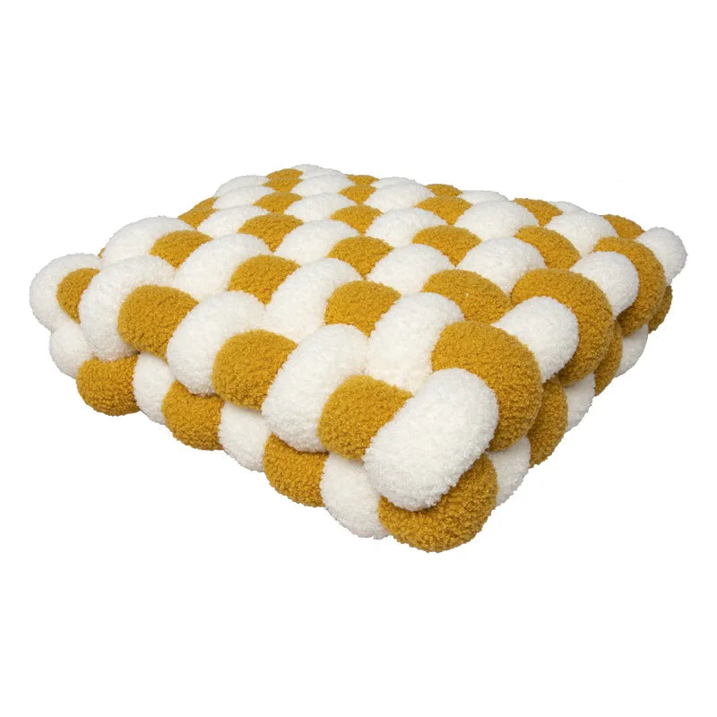 Nordic INS Lamb Velvet Square Woven Chair Pad Sofa  Cuion Plu Pillow Decorative Bay Window Pad Office Area Coffee op